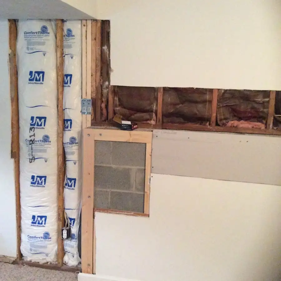 Wall insulation replacement during Contents Cleaning & Restoration in Woodland